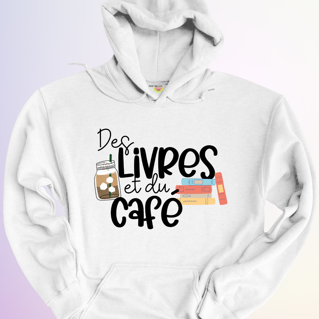 HOODIE / DES LIVRES ET DU CAFÉ