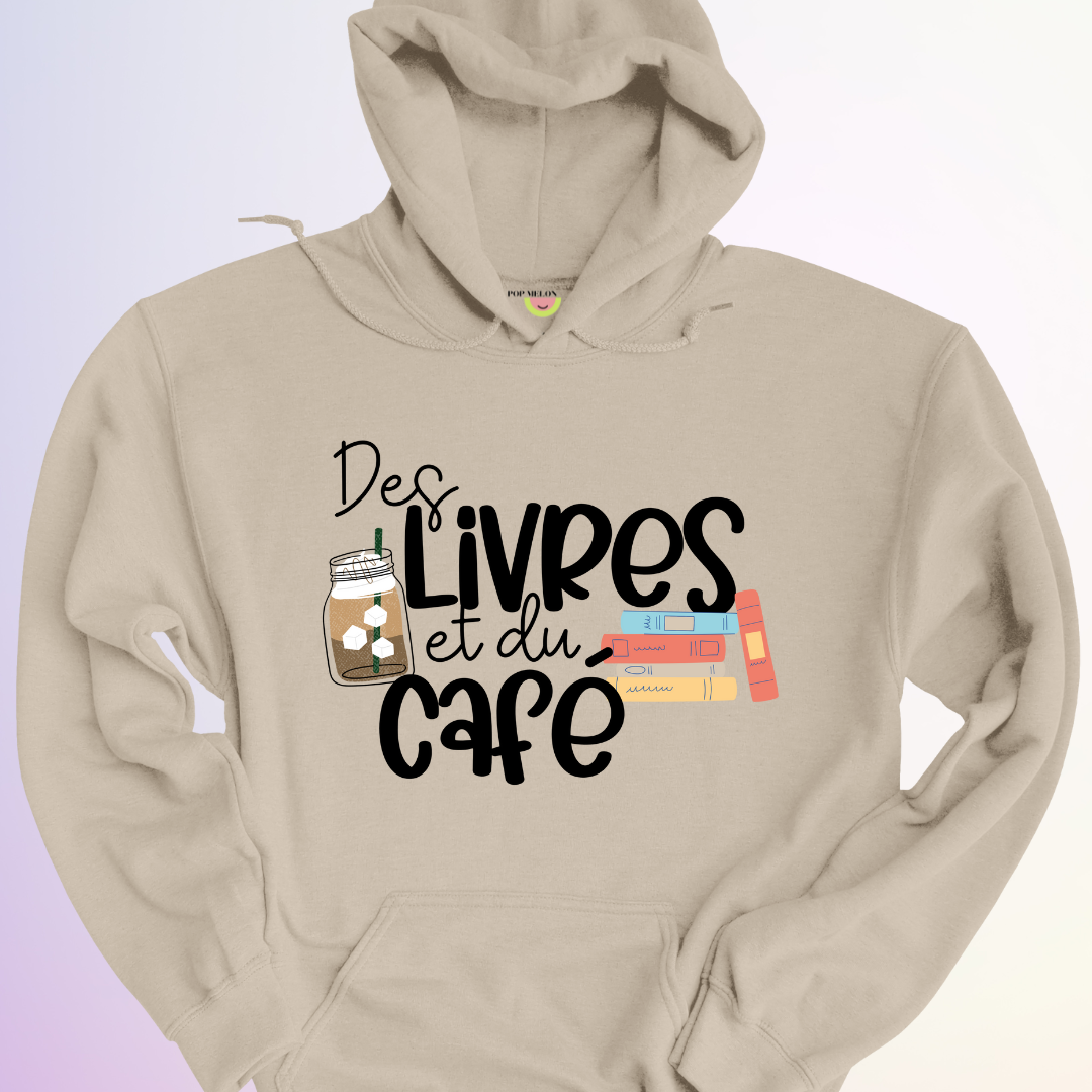 HOODIE / DES LIVRES ET DU CAFÉ