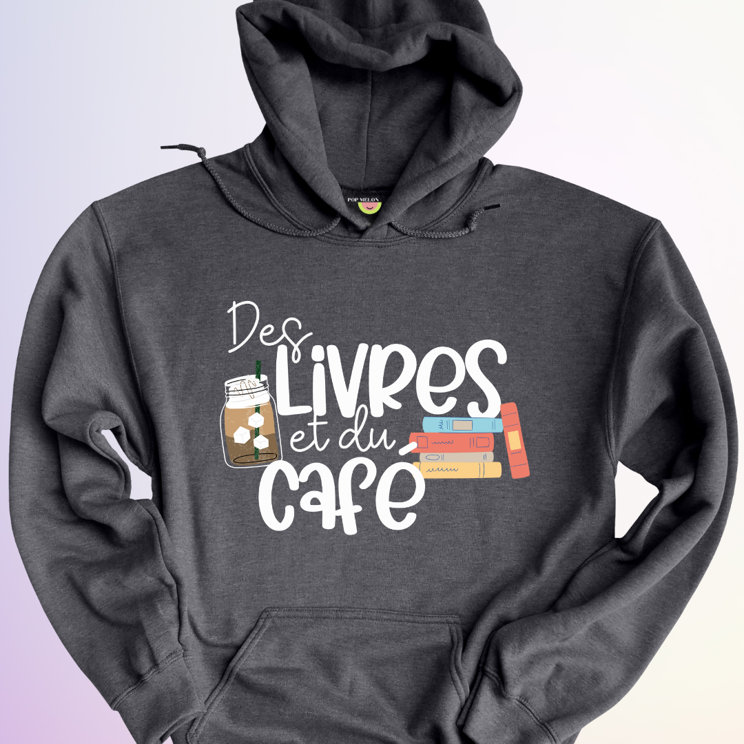 HOODIE / DES LIVRES ET DU CAFÉ