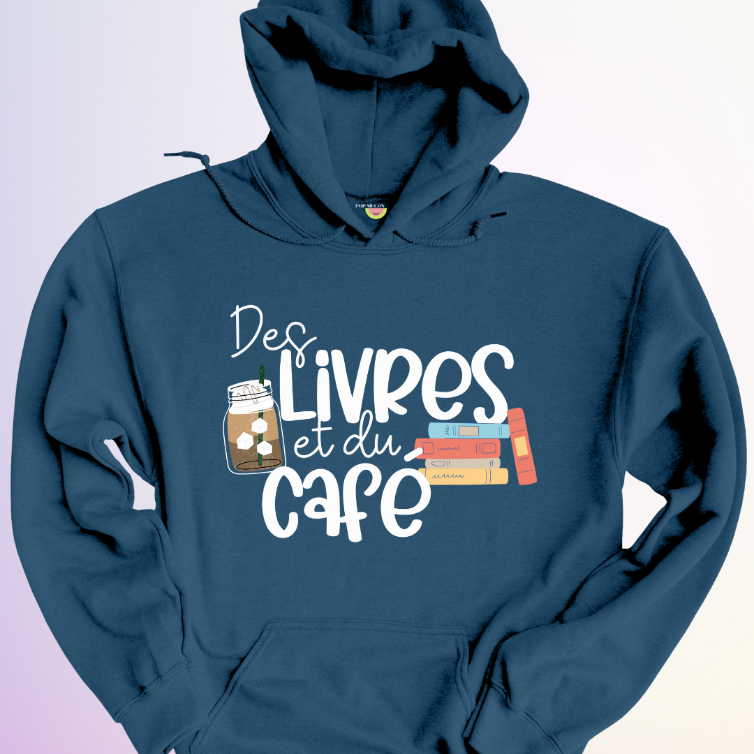 HOODIE / DES LIVRES ET DU CAFÉ