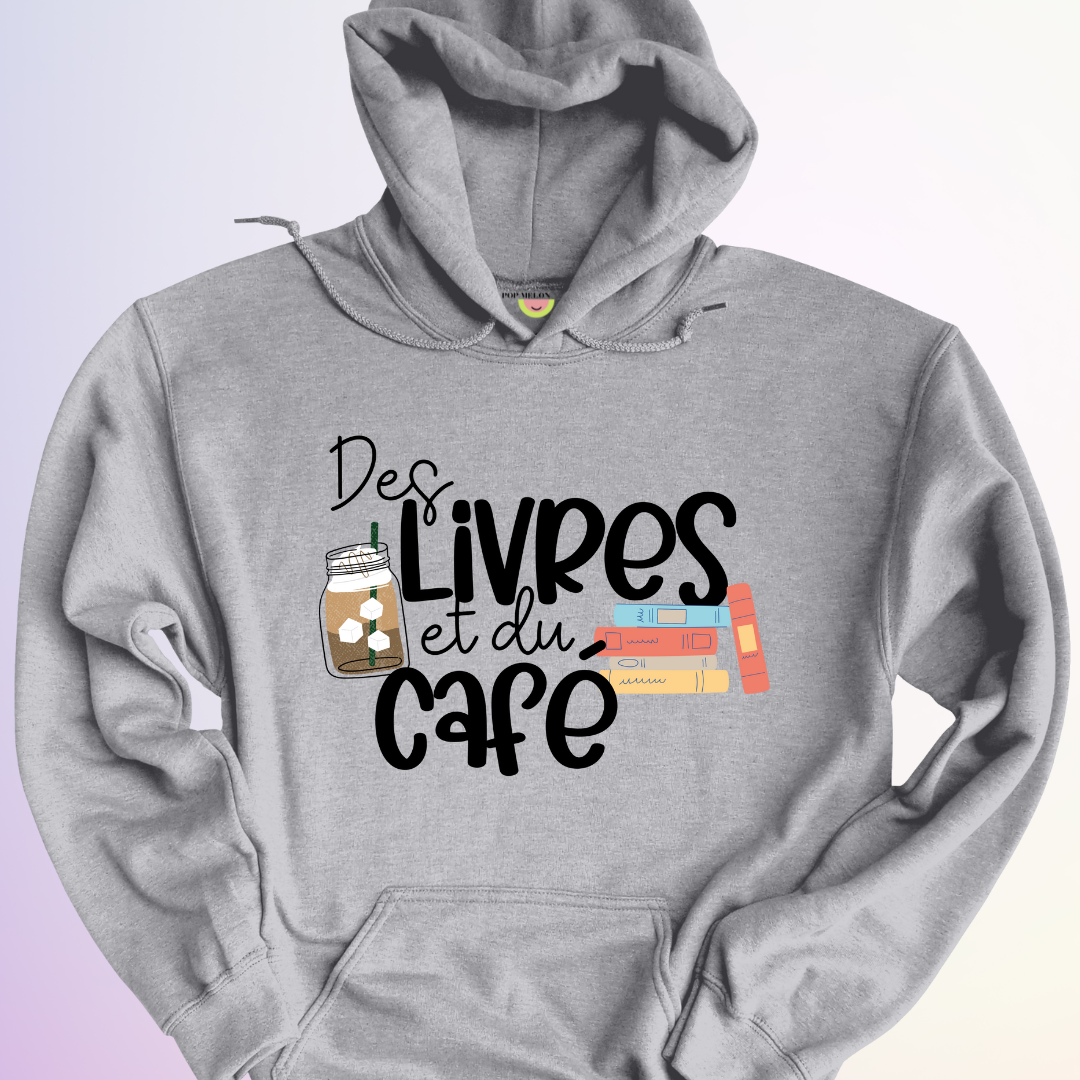 HOODIE / DES LIVRES ET DU CAFÉ