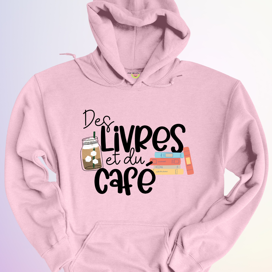 HOODIE / DES LIVRES ET DU CAFÉ