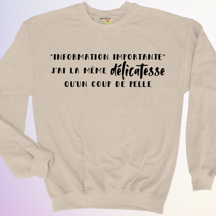 CREWNECK / INFORMATION IMPORTANTE