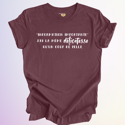 T-SHIRT / INFORMATION IMPORTANTE