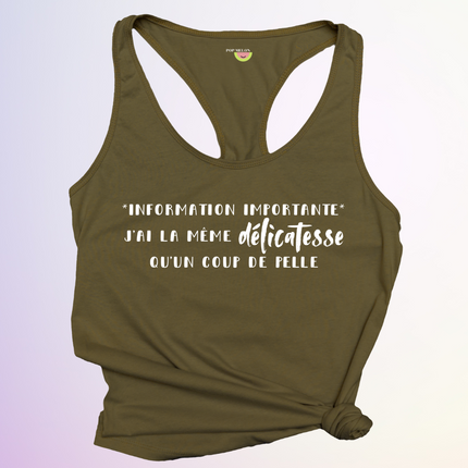 CAMISOLE / INFORMATION IMPORTANTE
