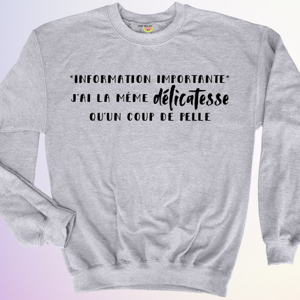 CREWNECK / INFORMATION IMPORTANTE
