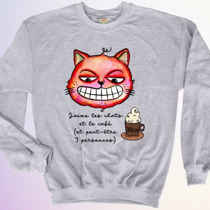 CREWNECK / J'AIME LES CHATS ET LE CAFÉ