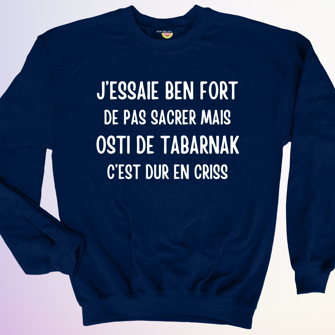 CREWNECK / J'ESSAIE BEN FORT