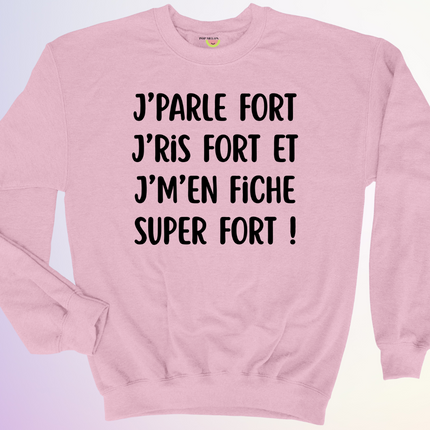 CREWNECK / JPARLE FORT ET JMEN FICHE SUPER FORT