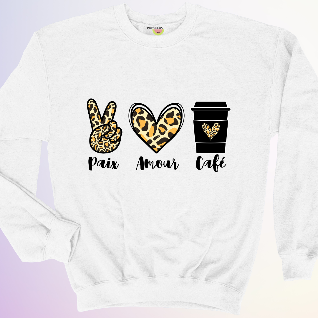 CREWNECK / PAIX AMOUR CAFÉ