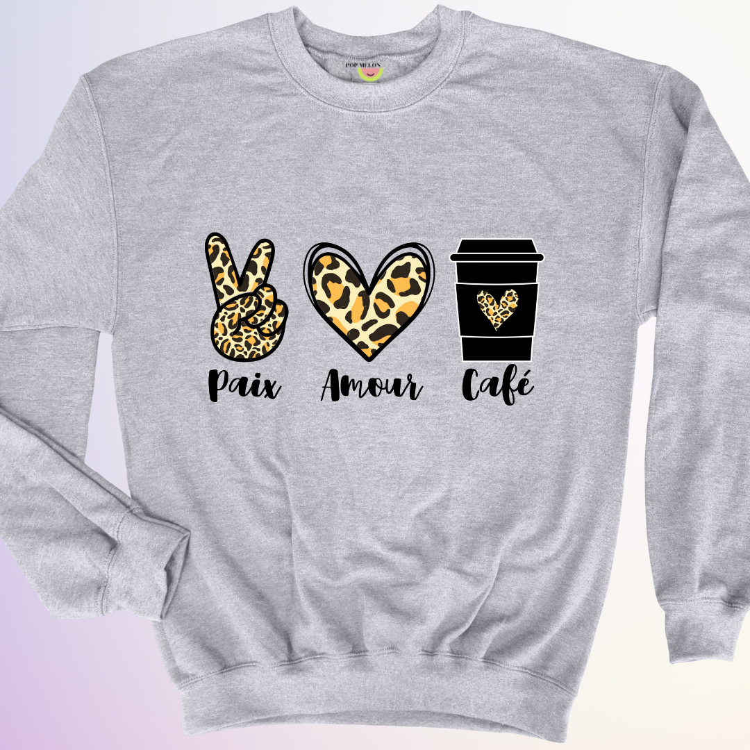 CREWNECK / PAIX AMOUR CAFÉ