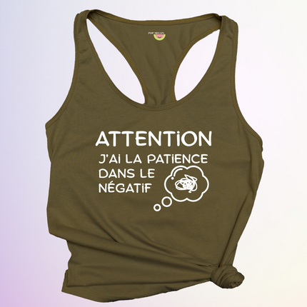 CAMISOLE / PATIENCE DANS LE NEGATIF