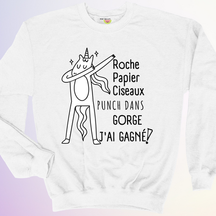 CREWNECK / ROCHE PAPIER CISEAUX PUNCH