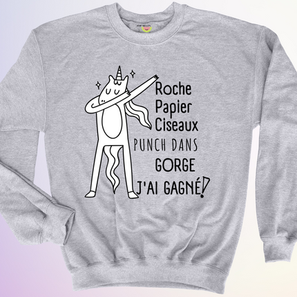 CREWNECK / ROCHE PAPIER CISEAUX PUNCH
