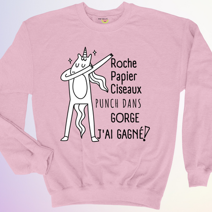 CREWNECK / ROCHE PAPIER CISEAUX PUNCH
