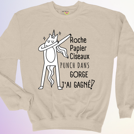 CREWNECK / ROCHE PAPIER CISEAUX PUNCH